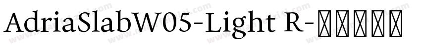 AdriaSlabW05-Light R字体转换